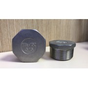 Stainless Steel Threaded Hex Head Plug 1/4" 316/316L